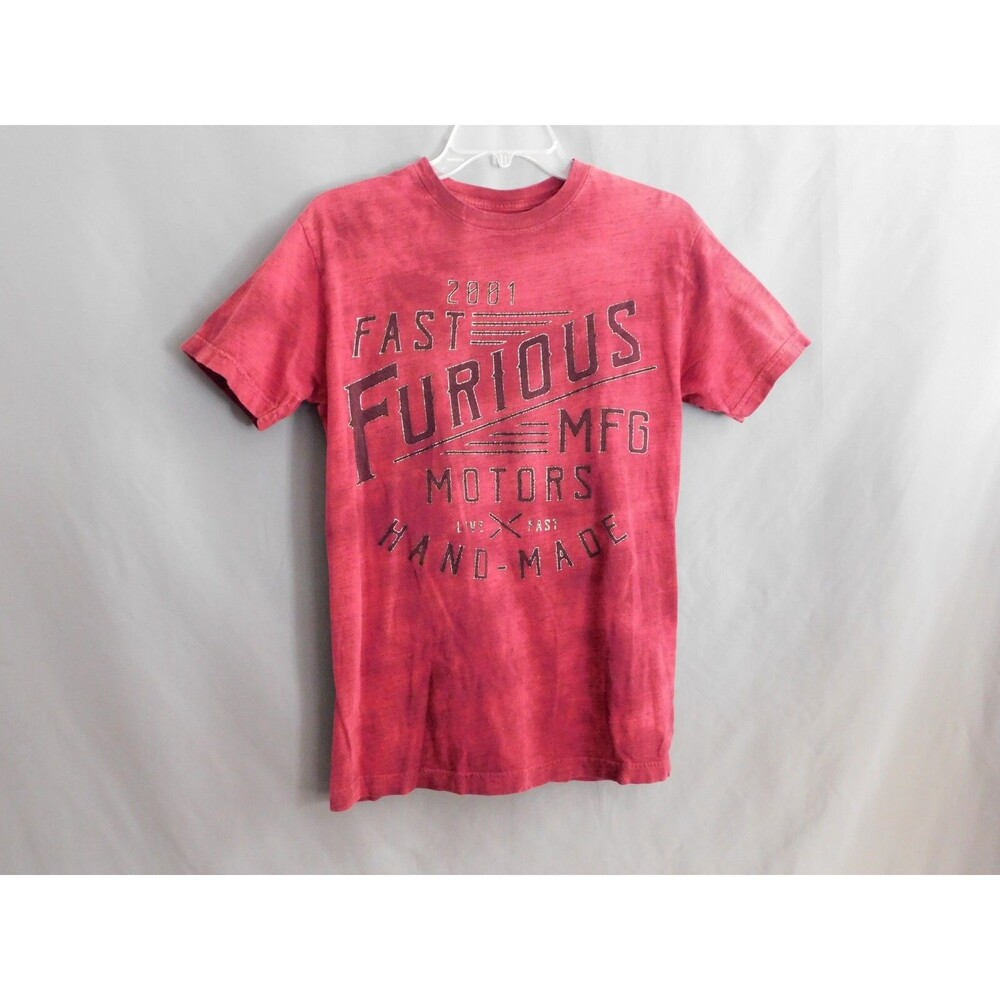 Fast & Furious T-Shirt Men's Red & Black Tee Shirt Size Small